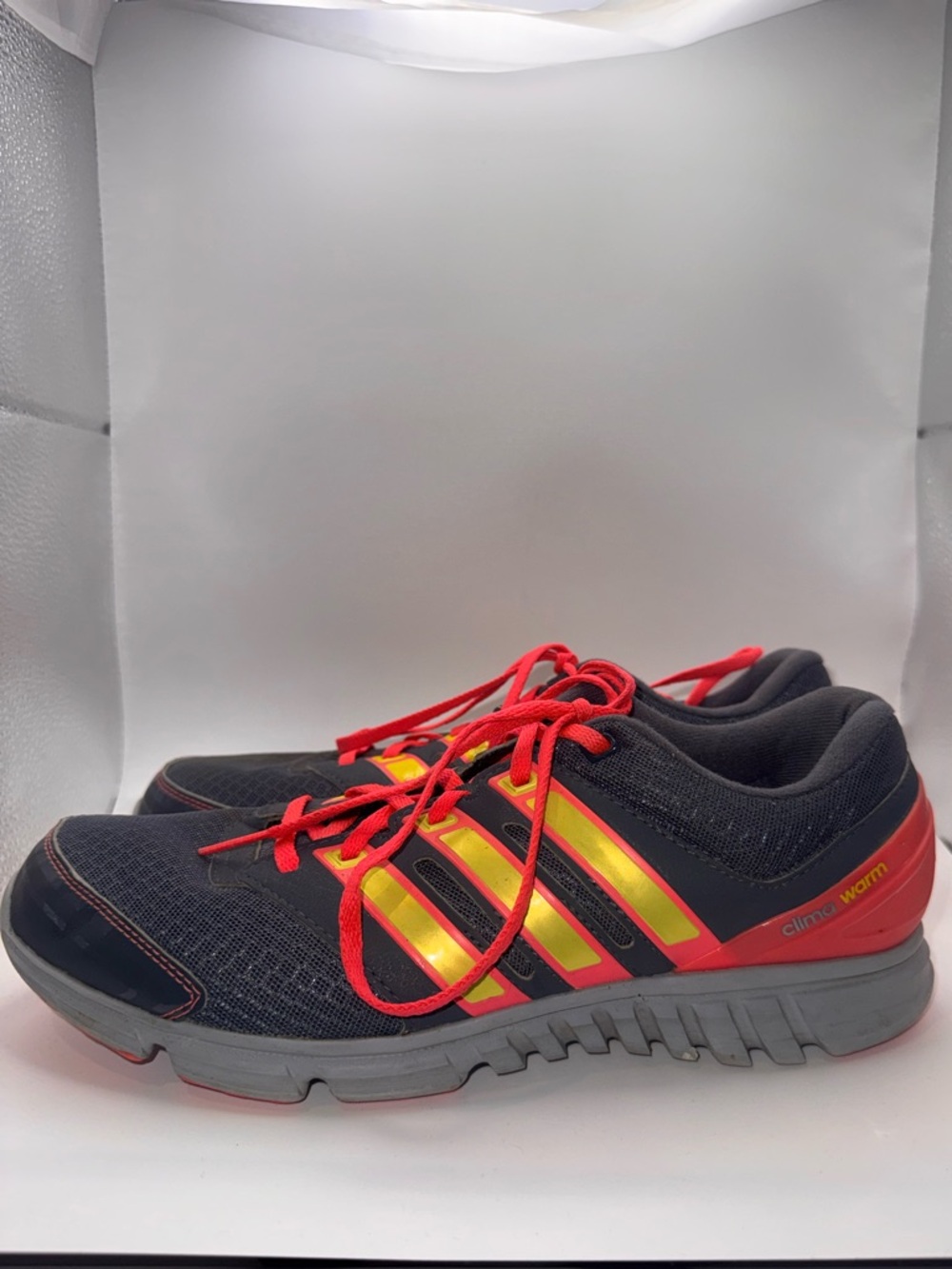 adidas Gray Athletic Shoes with Reflective Stripes. Size 9.5